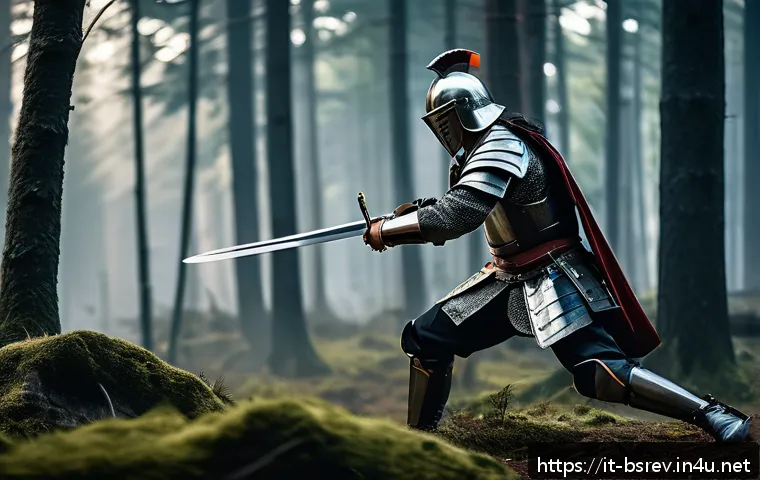 블레이드소울 레볼루션 전설 무기 추천 - A dynamic close-combat scene featuring a skilled warrior wielding a legendary short sword and dagger...